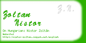 zoltan nistor business card