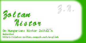 zoltan nistor business card